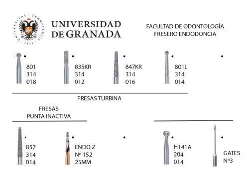 BUR KITS UNIVERSIDAD DE GRANADA ENDODONTICS